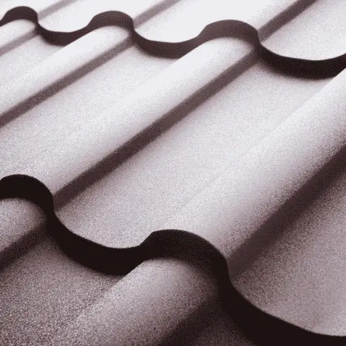 Металлочерепица Кредо коричневого цвета