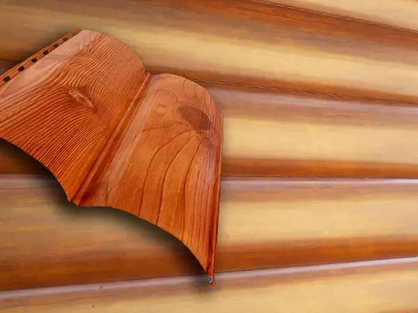 Металлический сайдинг Блок-хаус с имитацией под дерево