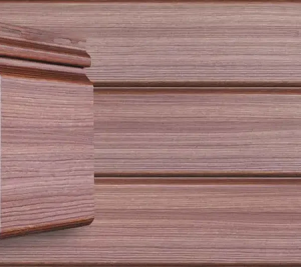 Виниловый сайдинг Natural-брус коричневого цвета